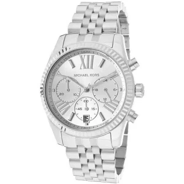 MICHAEL KORS LEXINGTON WOMENS WATCH MK5555 SILVER WARRANTY RRP 229.00