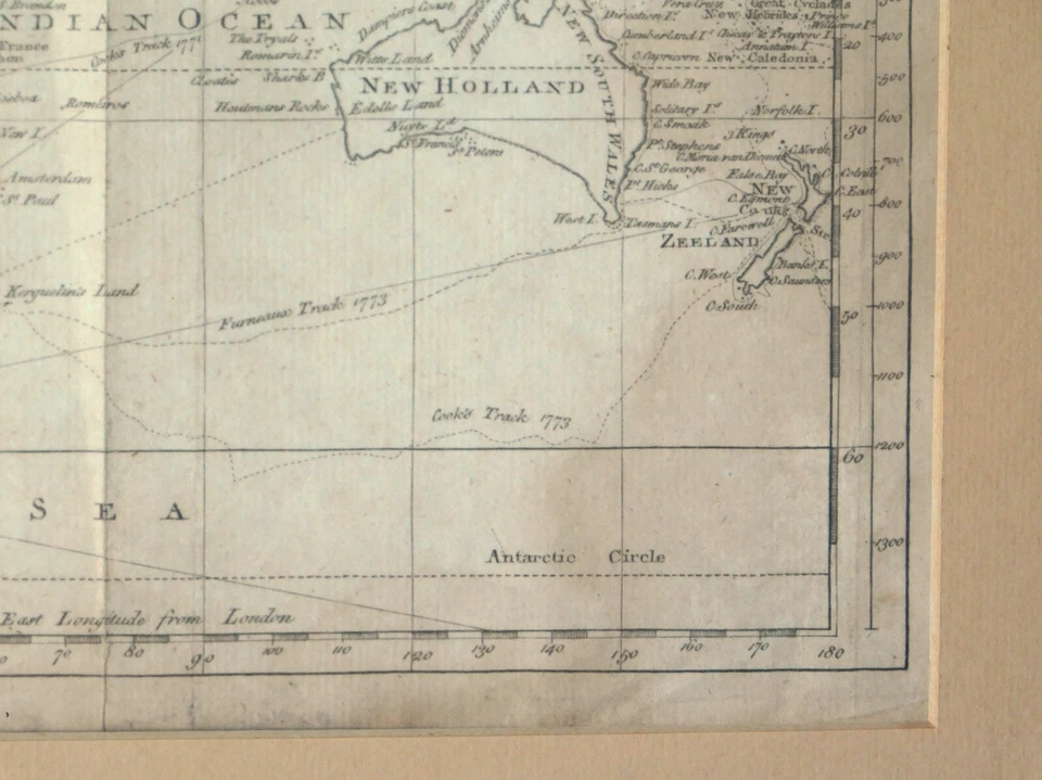 Raro mapa antiguo Mercator carta del mundo Thomas Bowen ca. Alfombra enmarcada 1778 Foto 4 de 4