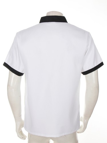 Chef Coat Jacket Unisex Kitchen Short Sleeve Cooker Work Restaurant Uniform - Picture 42 of 47