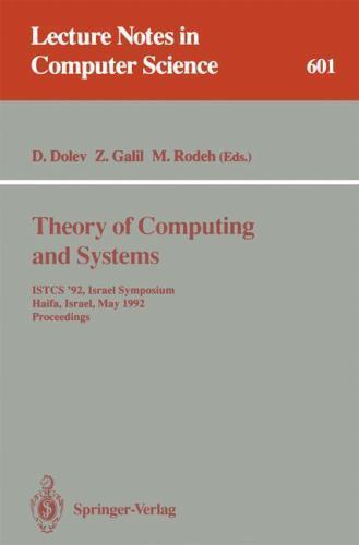 Lecture Notes in Computer Science Ser.: Theory of Computing and Systems ...