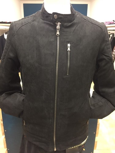 Gianni Lupo Giubbotto Uomo Modello Biker Nero Ecopelle Scamosciata Zip  Giacca | eBay
