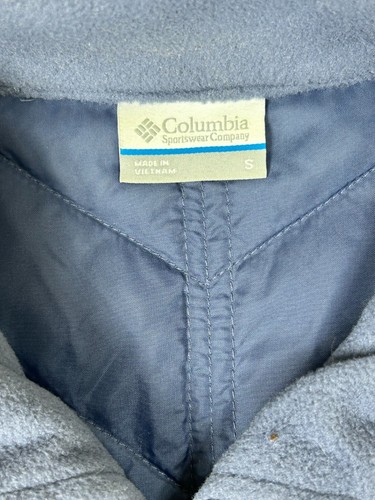 Giubbotto trapuntato COLUMBIA donna S blu leggero mix it intorno finto collo cerniera - Foto 3 di 7