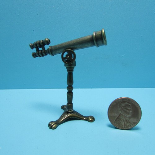Dollhouse Miniature Metal Telescope on Stand S1907 eBay