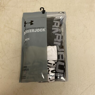 Under Armour Boys' UA Cotton Stretch BoxerJock 4 pack Assorted UWFFJ06F-999