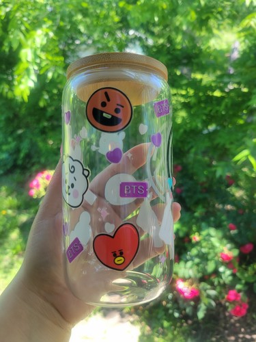 BTS 16 Oz Glass Cup - Picture 4 of 4