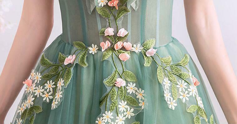 Gorgeous Dreamlike Princess Fairy Dress V Neck Banquet Party Prom Evening  Gown