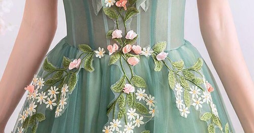 Gorgeous Dreamlike Princess Fairy Dress V Neck Banquet Party Prom Evening Gown - Picture 11 of 12
