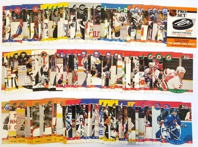 Pro Set NHL 1990-91 Lot 144 verschiedene Karten Gillis Makarov Lemieux Messier