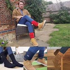 THMO - 1 Pair Mens Thick Fleece Lined Warm Thermal Socks for Winter