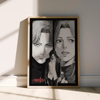 Monster Anime Poster Johan Liebert & Dr. Tenma Wall Art Print