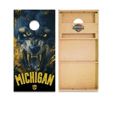 WSOC Cornhole Boards Michigan Regulation Size Foldable Legs Premium Wood