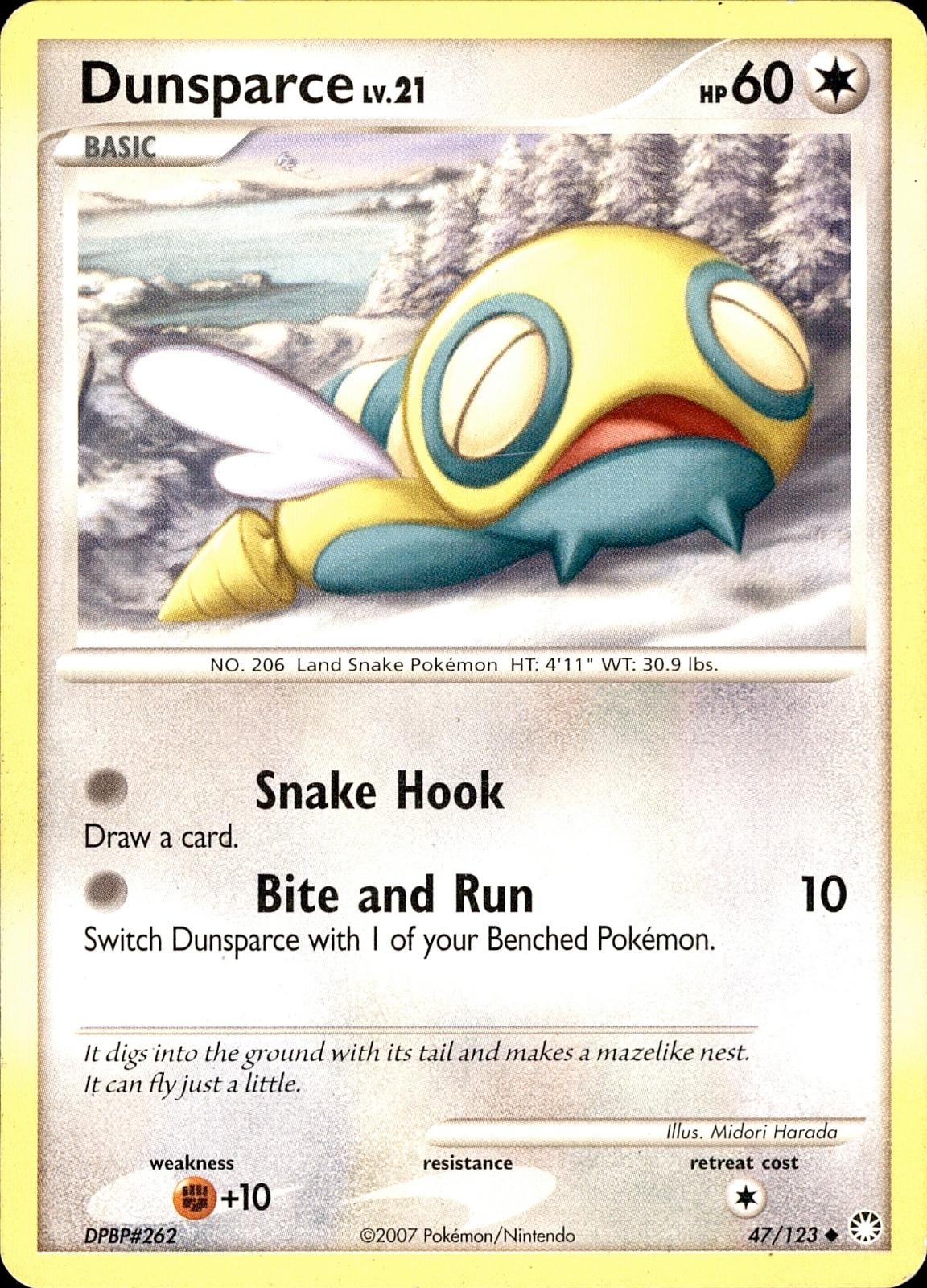 POKEMON DUNSPARCE 47/123 MYSTERIOUS TREASURES UNCOMMON MP