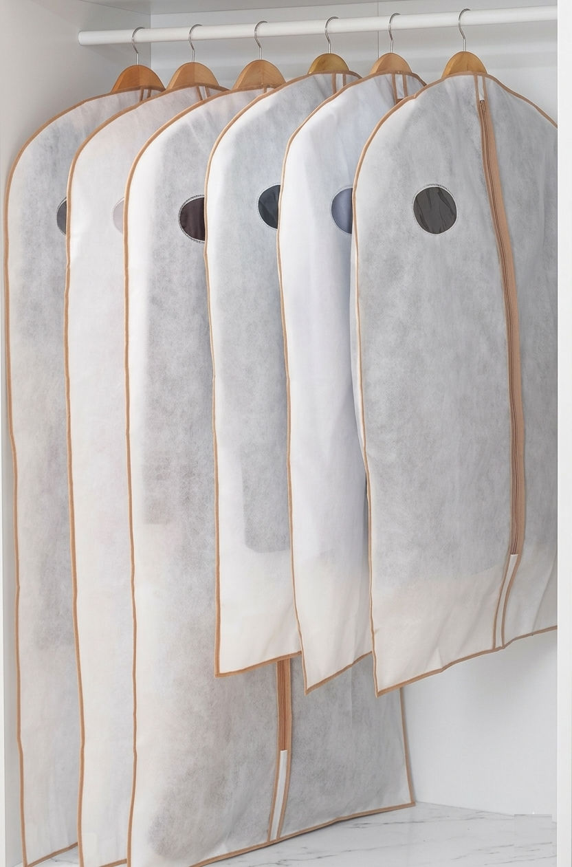 Clothes Covers Set of 6 Garment Suit Dress Storage Protector Bags