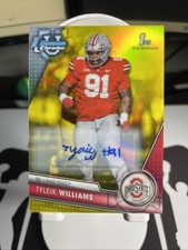 2023 BOWMAN UNIVERSITY CHROME YELLOW REFRACTOR TYLEIK WILLIAMS Auto /75