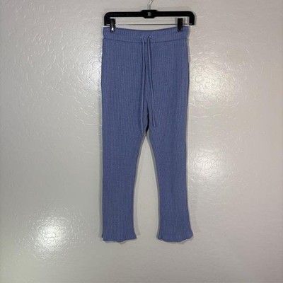 Majorelle Sweatpants Womens XS Blue Ribbed Knit Lounge Drawstring Waist