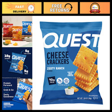 High-Protein Zesty Ranch Cheese Crackers, 10g Protein, 5g Net Carbs, 12 Count