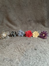 Collection Of Costume Jewellery Floral Design Rings Good Condition