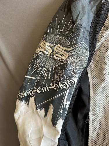 Speed and Strength Jacket mens Large Gray Motorcycle Biker Racing Grunge Moto GP - Picture 5 of 8
