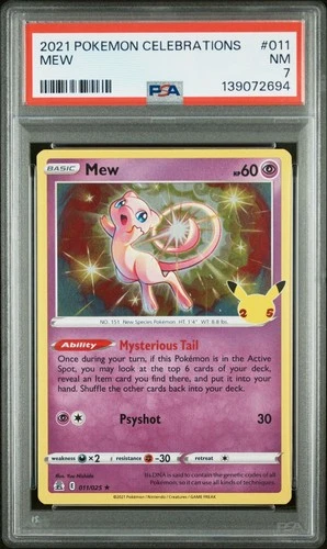 2021 POKEMON CELEBRATIONS #011 MEW PSA 7