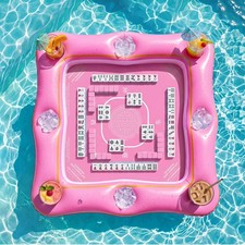 Soulchen 47 Inch Floating Mahjong Table for Pool,2-in-1 Inflatable Game Table...