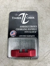 Timber Creek Ambidextrous Charging Handle Fits Glock Red New