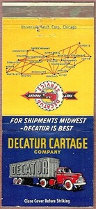 TRUCKING vintage~ DECATUR CARTAGE CO. ~ illinois IL indiana IN ohio OH st. louis