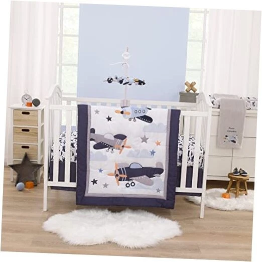 Little Love Navy, Light Blue, Orange, and White Soar High Little One