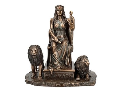 Cybele antike griechische Muttergöttin Kaltguss Bronze & Harz Statue Skulptur