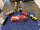 Vintage Marx Tin toys Lot - Trains, Car, Soldier & Drummer Boy 1940s-1950s