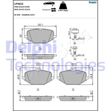 DELPHI Scheibenbremse Bremsbelagsatz F&uuml;r MERCEDES Gle Gls W167 W463 0004205102