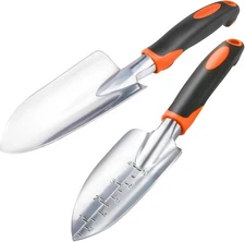 Garden Shovel Trowel Tool Set, 2 Pack Heavy Duty Gardening Orange 