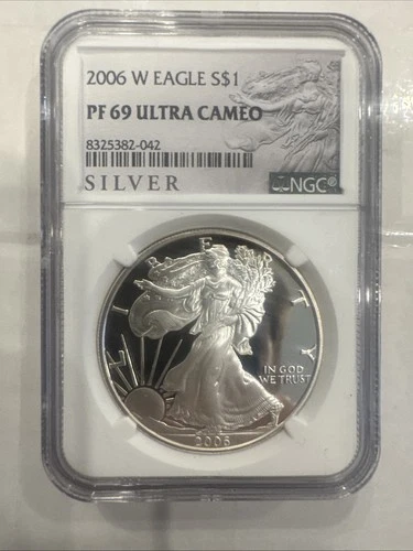 2006-W Proof $1 American Silver Eagle NGC PF69UC Silver Label