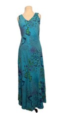Fresh Produce Rare Sample Piece Blue Luna Sleeveless Maxi Dress Sm Made in USA