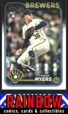 2024 Topps Update #US299 Tobias Myers Rookie Milwaukee Brewers