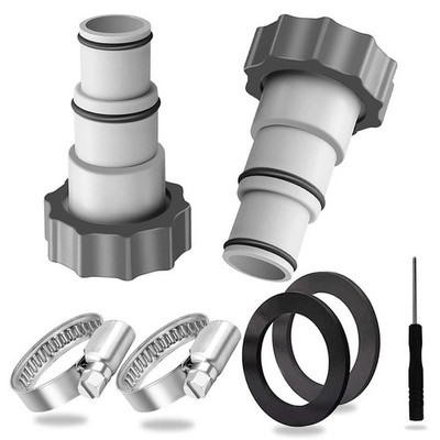 2 x INTEX Adapter A Pumpe Schlauch Swimming Pool 32mm 38mm x Profi Innengewinde
