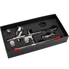 Adjustable Airbrush Set 0.2mm 0.3mm 0.5mm Nozzles Gravity Feed Spray Gun Kit