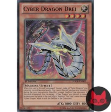 Yugioh Cyber Drache Drei SDCR-DE002 Super Rare 1. Auflage NM