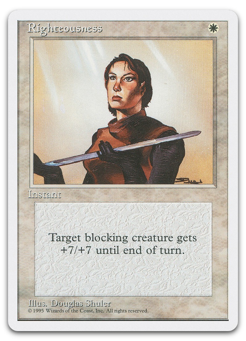 Righteousness (MP) Fourth Edition 4ED Magic MTG