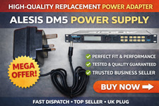 Alesis DM5 Power Supply 9V AC UK Plug Regulated Noise Free 2m Cable