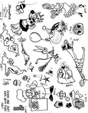 Unmounted Rubber Stamp Plate, Unmounted/Uncut Pink Rubber Stamps