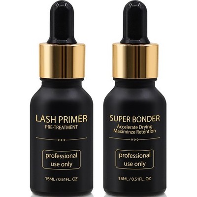 Lash Bonder and Primer Kit for Eyelash Extensions, Glue Accelerator Lash Seal...