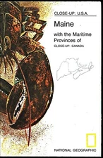 1975-3 March MAINE & MARITINE PROVINCES National Geographic Map Poster EUC - A3+