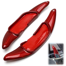 Red Carbon Fiber Steering Wheel Paddle Shifter Extension For 15-up Mercedes
