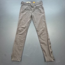 Pilcro Serif Skinny Pants Women’s Size 27 Gray Zip Pockets Stretch Ankle Zipper
