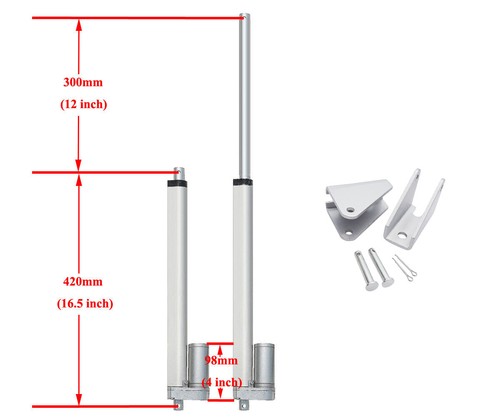 DC HOUSE 1000/1500N Linear Actuator 12V Electric Motor With Bracket Door opener - Picture 18 of 31