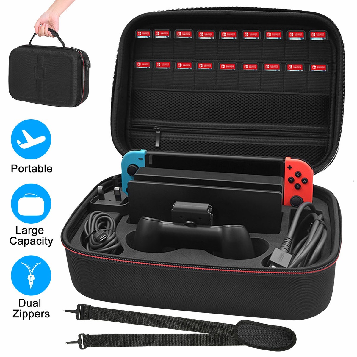【箱無し】Nintendo Switch Anti-drop 24 In 1 Nintend Switch Game Card Storage Case ABS