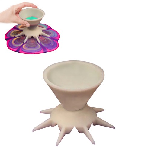 Reusable Pouring Paint Cup With Funnel Legs For Fluid Art