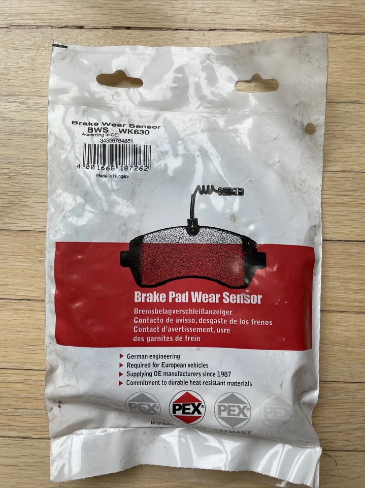 Sensor de desgaste de pastillas delanteras de freno de disco BMW ALL xi PEX WK630 Foto 2 de 4
