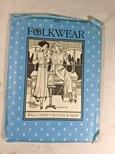 FOLKWEAR Sewing Pattern 232 Wall Street Blouse  Skirt 1920s UNCUT