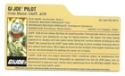 2008 Capt Ace v.1 FILE CARD modern 25th filecard comic pack GI Joe JTC